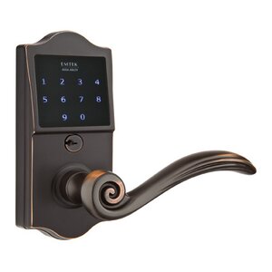 Emtek Hardware EMTouch Classic Keypad with Right Handed Elan Lever in Oil Rubbed Bronze