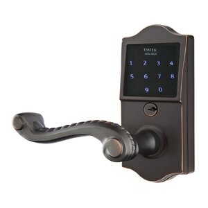 Emtek Hardware EMTouch Classic Keypad with Left Handed Rope Lever in Oil Rubbed Bronze