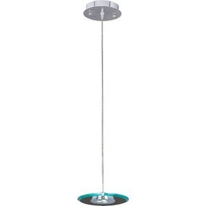 ET2 Lighting 7" 1-Light LED Pendant in Polished Chrome with Clear/White Glass