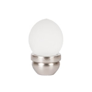 Lews Hardware 1" (25mm)  Knob in Frosted Clear/Brushed Nickel