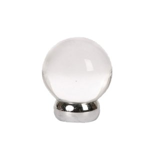 Lews Hardware 1 1/8" Knob in Transparent Clear/Polished Chrome