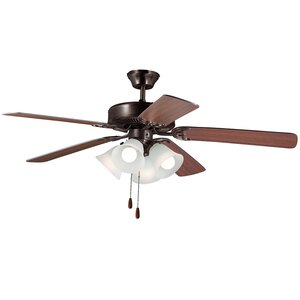 Maxim Lighting 52" LED 4-Light Ceiling Fan in Oil Rubbed Bronze with Walnut with Pecan