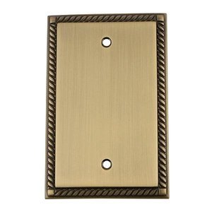 Nostalgic Warehouse 719901 Rope Switch Plate with Blank Cover Bright Chrome 