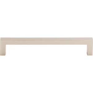 Top Knobs 6 1/4" Centers Square Bar Pull In Polished Nickel