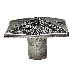 Abstract Designs Pyramid Knob in Old Silver