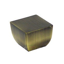Abstract Designs Square Knob in Satin Antique Brass