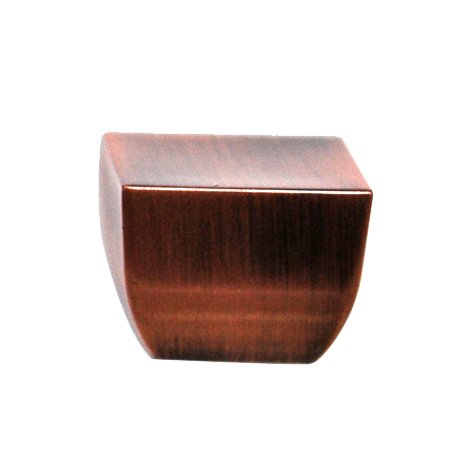 Abstract Designs Square Knob in Satin Copper