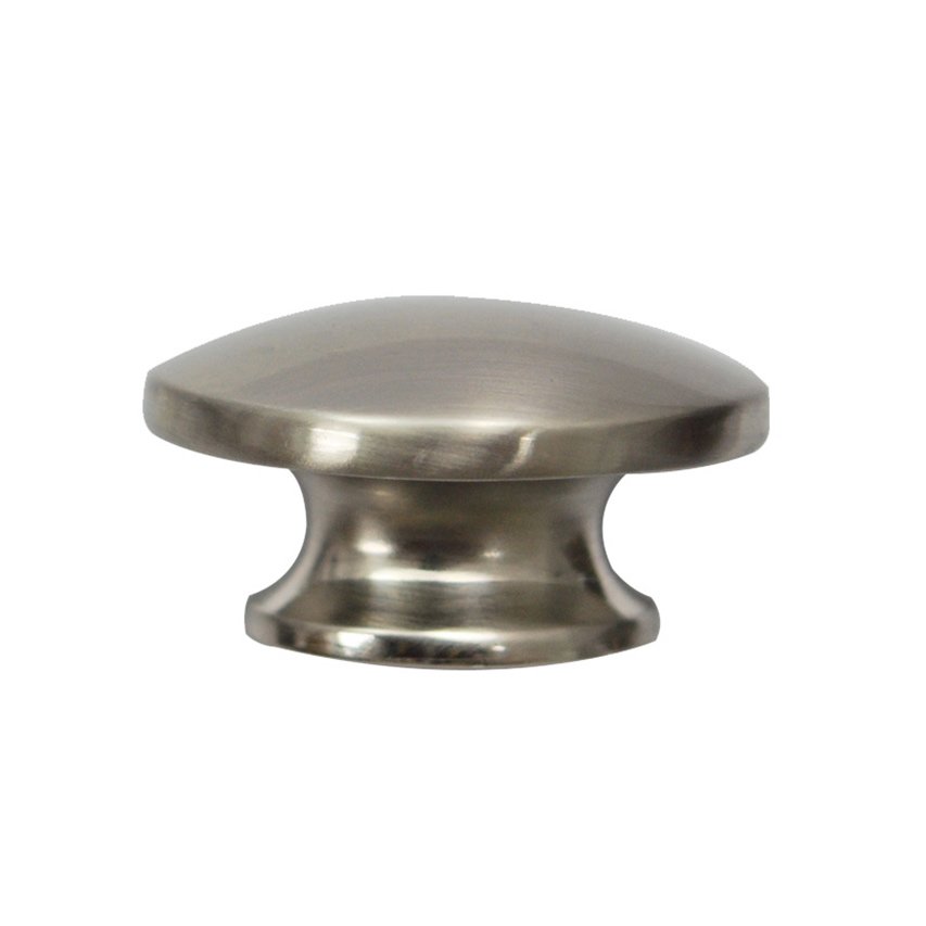 Abstract Designs Oval Knob in Satin Nickel