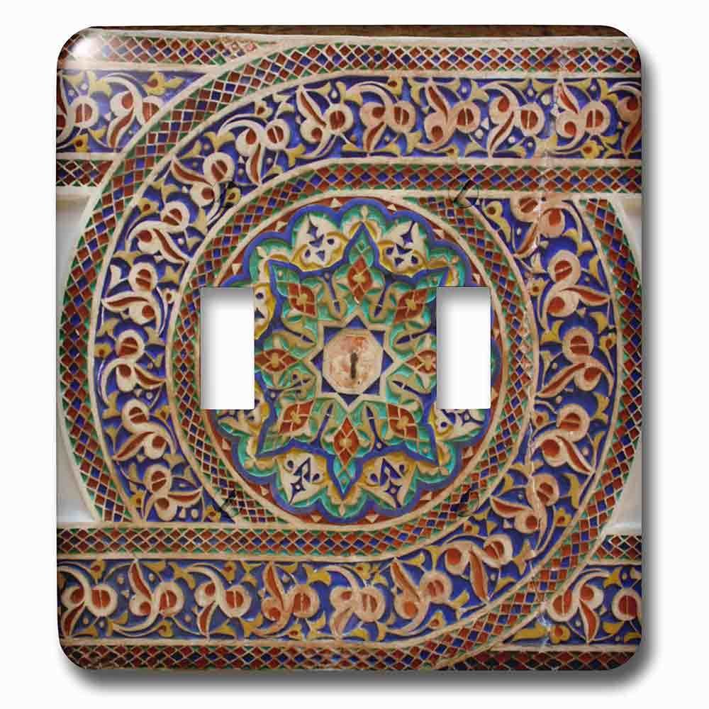 Jazzy Wallplates Double Toggle Wallplate With Photo Of Mosaic Wall Décor, Marrakesh, Morocco, Photo By Rhonda Albom