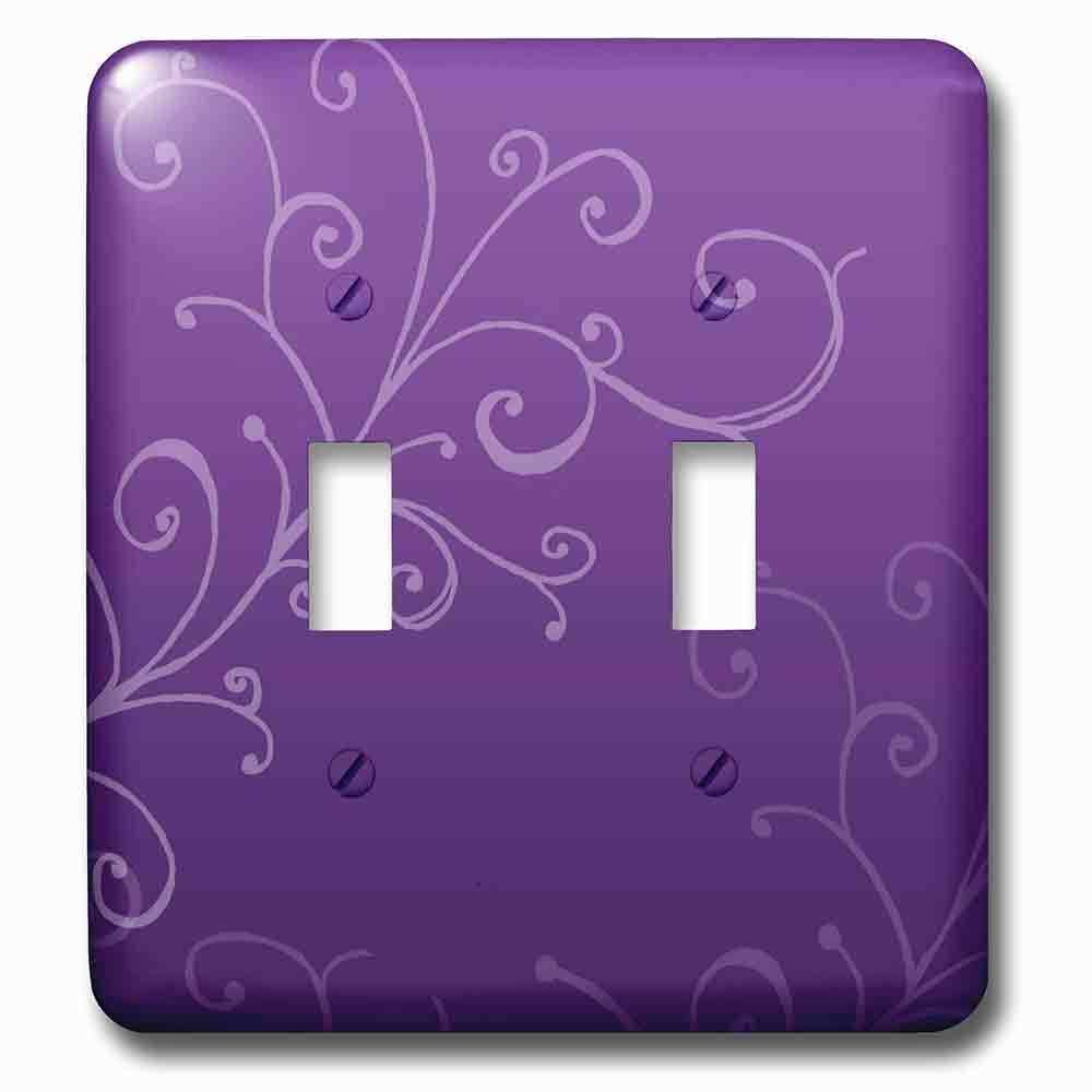 Jazzy Wallplates Double Toggle Wallplate With Stylish Swirl Purple