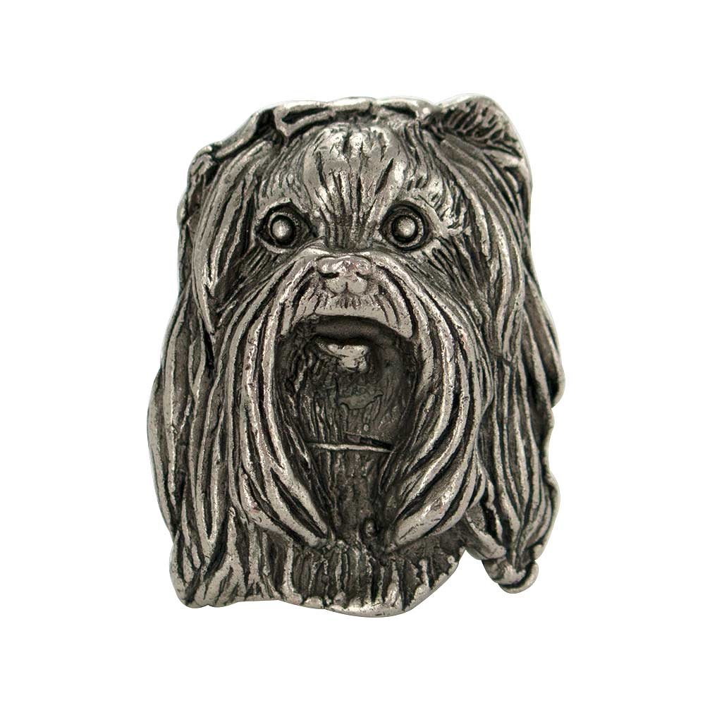 Abstract Designs Yorkshire Terrier Knob in Pewter