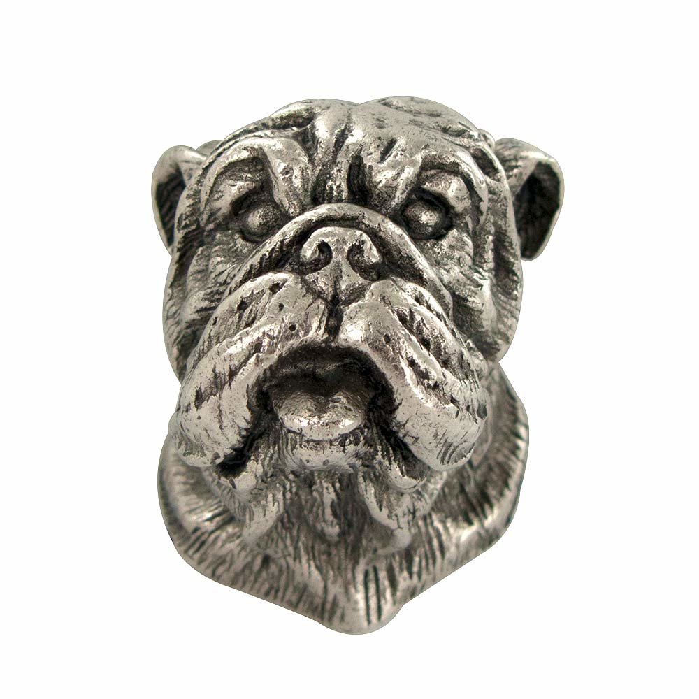 Abstract Designs Bulldog Knob in Pewter