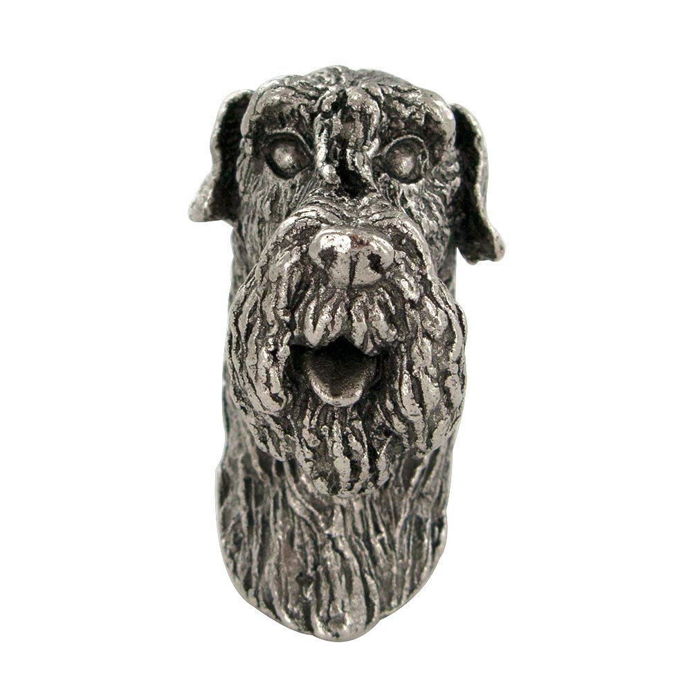 Abstract Designs Schnauzer Knob in Pewter