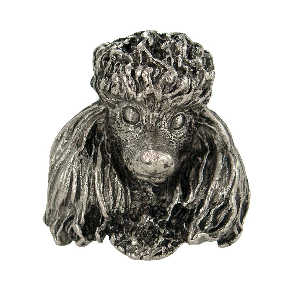 Abstract Designs Poodle Knob in Pewter