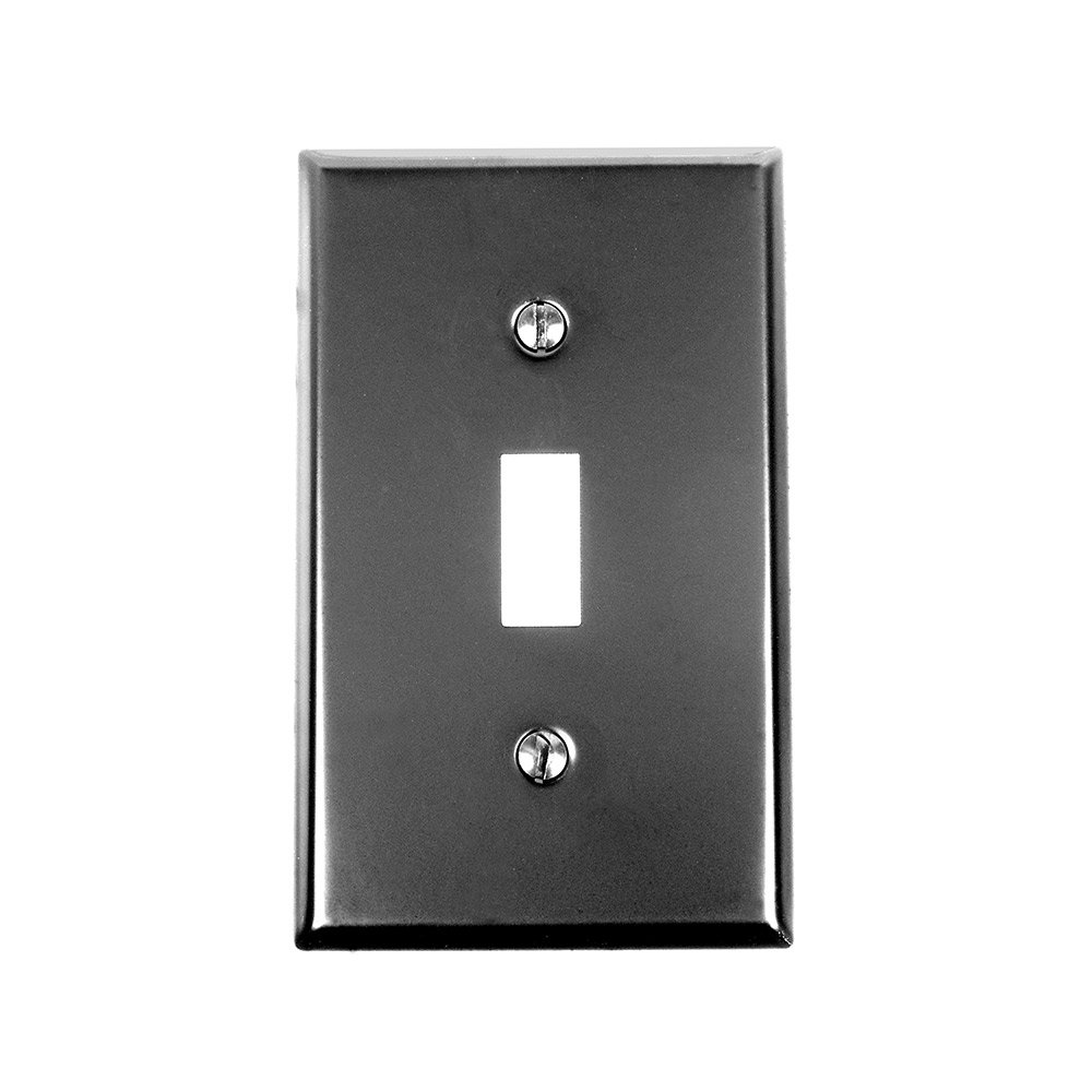 Acorn MFG Single Toggle Switchplate in Black