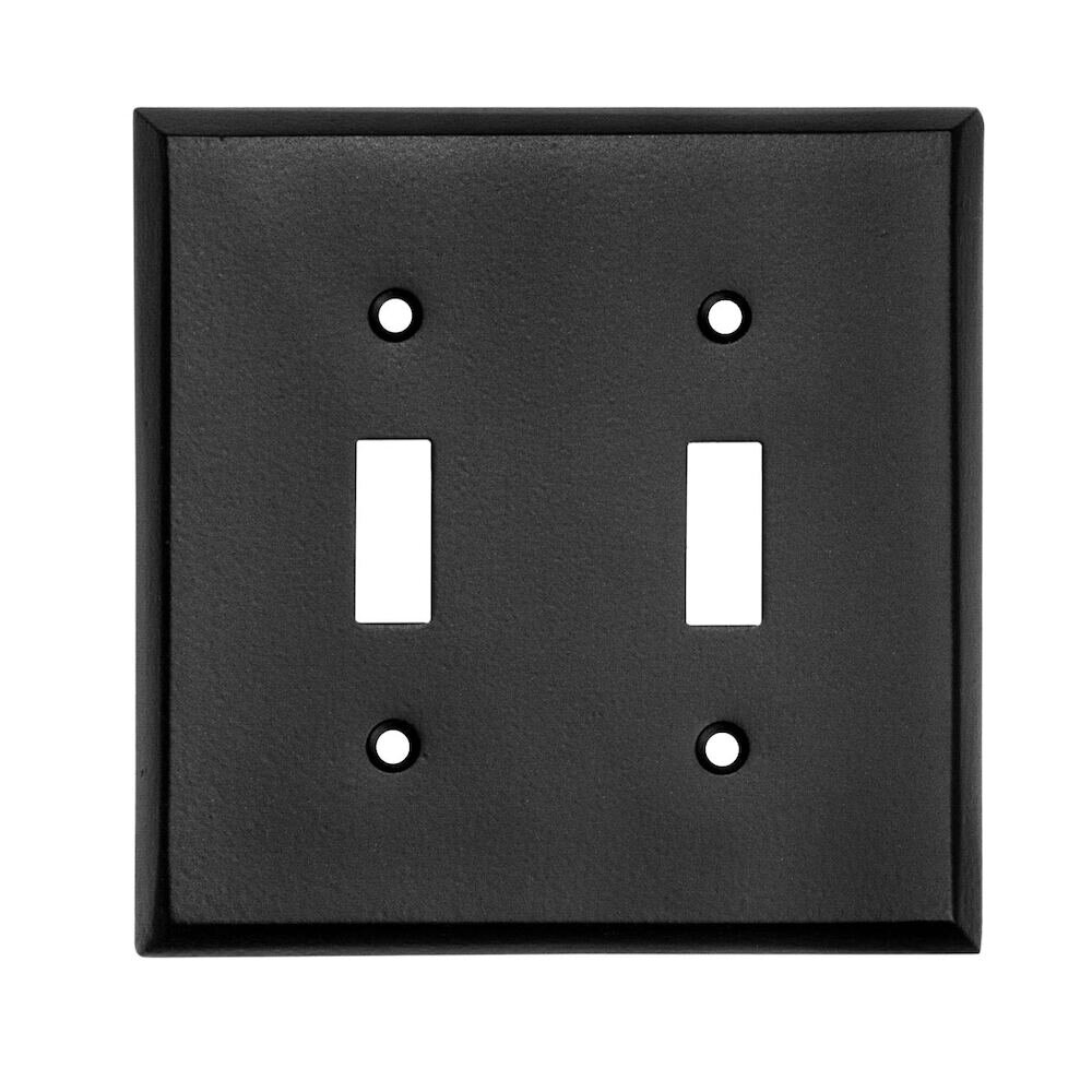 Ageless Iron Double Toggle Wall Plate in Black Iron