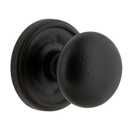Ageless Iron Double Dummy Loch Rosette with Keep Knob in Black Iron