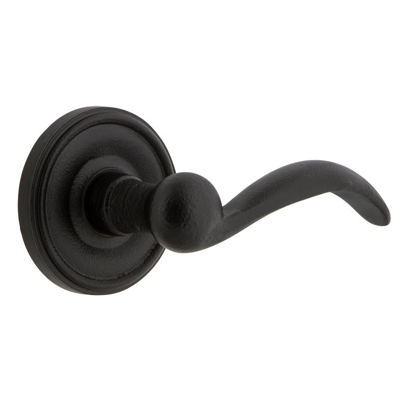 Ageless Iron Privacy Loch Rosette with Right Handed Tine Lever in Black Iron