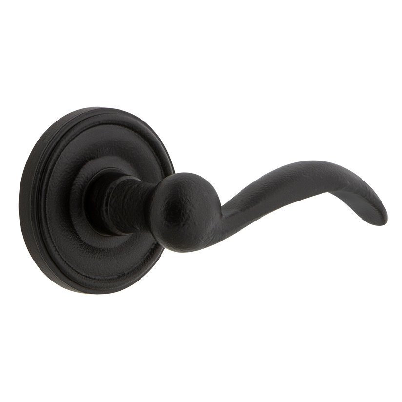 Ageless Iron Privacy Loch Rosette with Right Handed Tine Lever in Black Iron