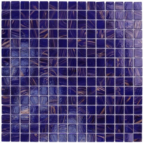 Aqua Mosaics 3/4" x 3/4" Glass Mosaics in Cobalt Blue Copper