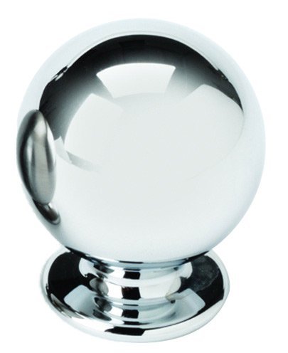Alno Hardware Solid Brass 1" Spherical Knob in Polished Chrome
