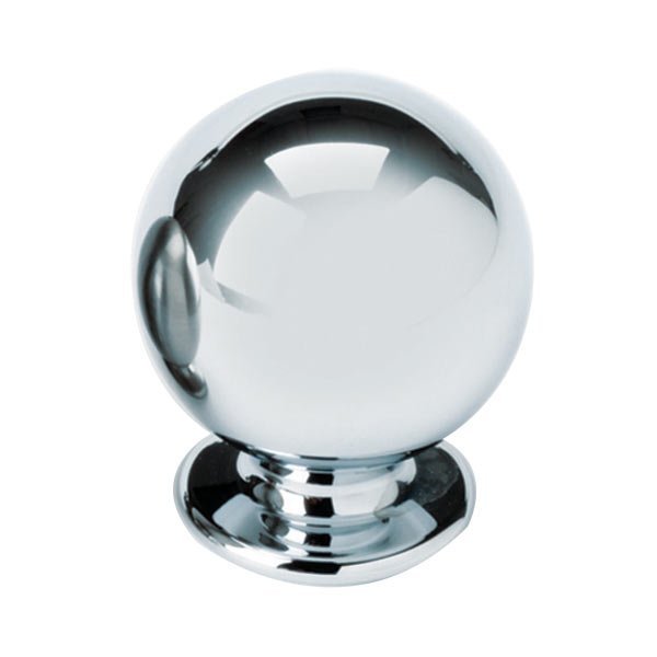 Alno Hardware Solid Brass 1" Spherical Knob in Polished Nickel