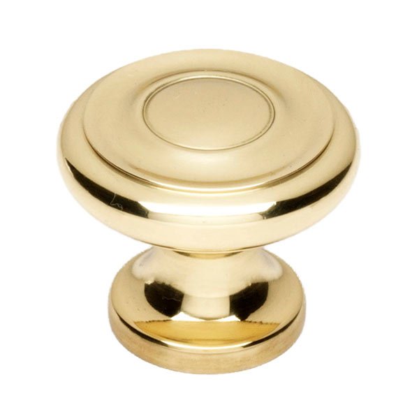 Alno Hardware Solid Brass 1" Knob in Polished Brass