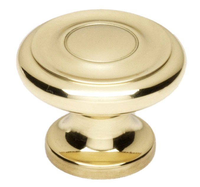 Alno Hardware Solid Brass 1 1/4" Knob in Polished Brass