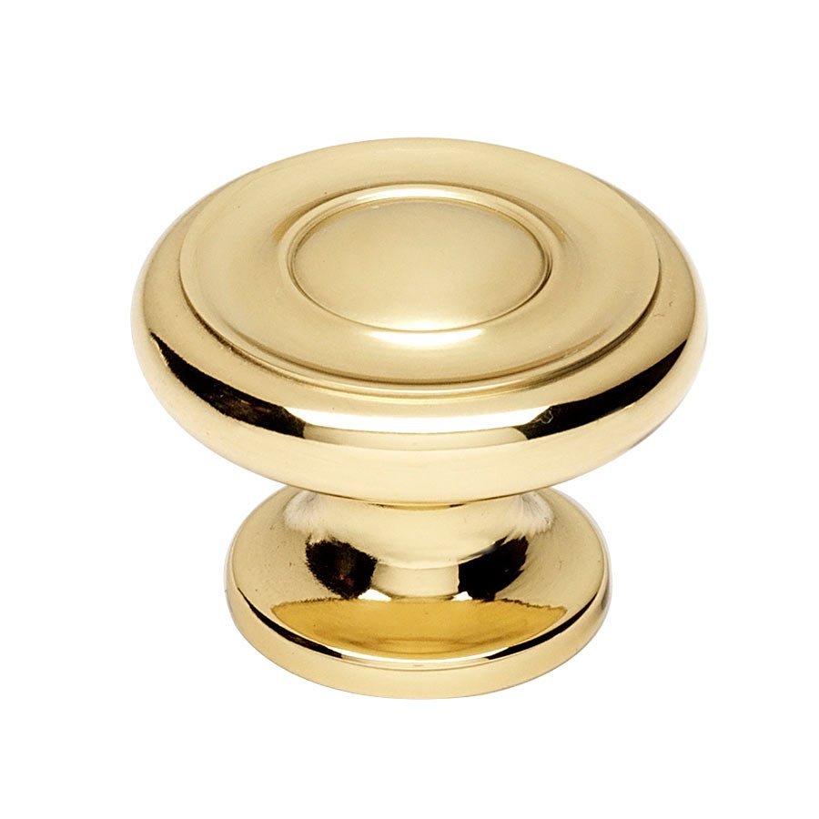 Alno Hardware Solid Brass 1 1/2" Knob in Polished Brass