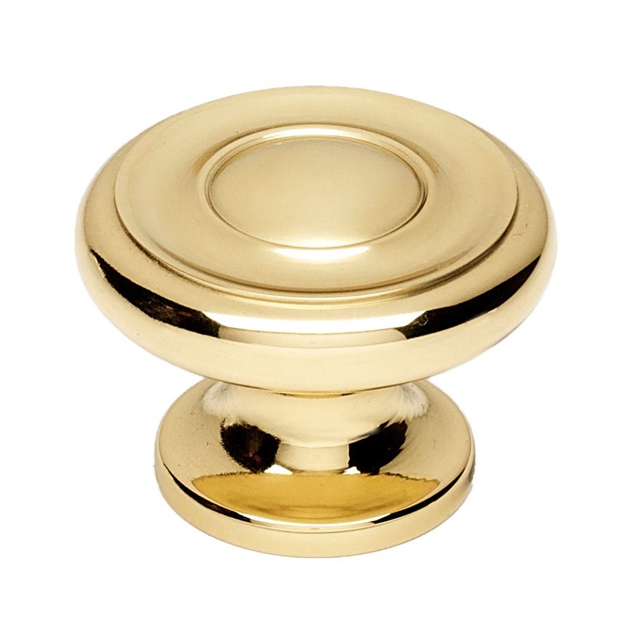 Alno Hardware Solid Brass 1 1/2" Knob in Unlacquered Brass