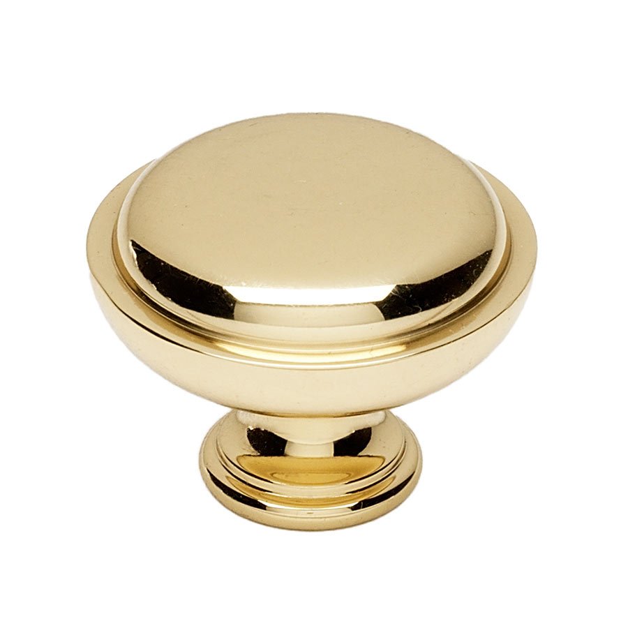 Alno Hardware Solid Brass 1 1/2" Knob in Unlacquered Brass