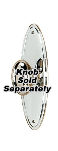 Alno Hardware Solid Brass 3" Oval Escutcheon in Polished Nickel
