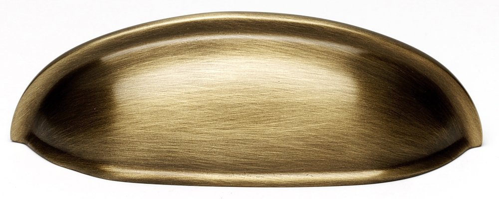 Alno Hardware Solid Brass 3" Centers Cup Pull in Antique English
