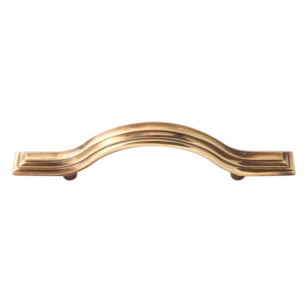 Alno Hardware Solid Brass 3" Centers Pull in Polished Antique