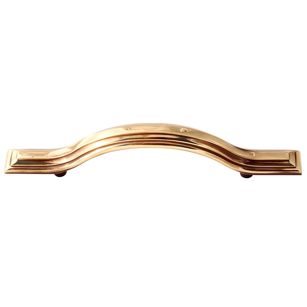 Alno Hardware Solid Brass 3 1/2" Centers Pull in Polished Antique