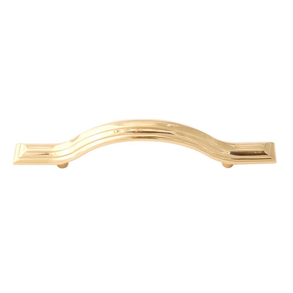Alno Hardware Solid Brass 3 1/2" Centers Pull in Polished Brass