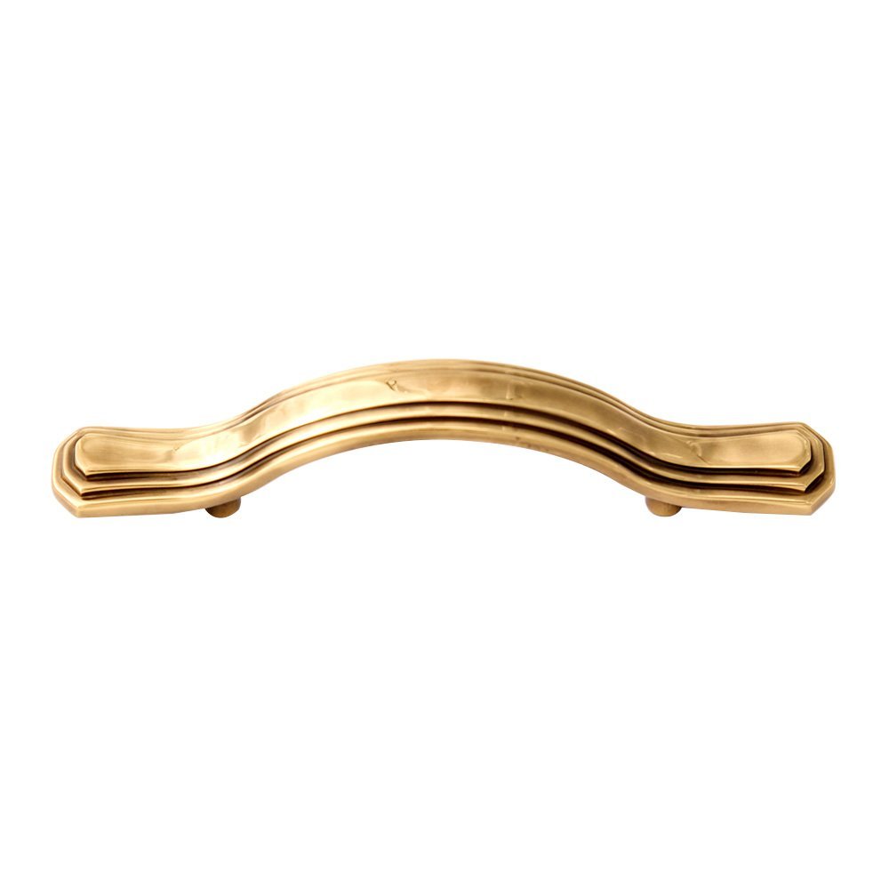 Alno Hardware Solid Brass 3" Centers Pull in Polished Antique