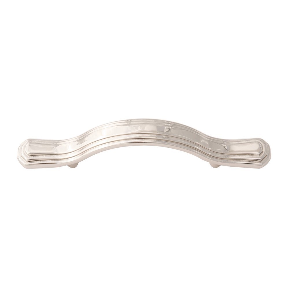 Alno Hardware Solid Brass 3" Centers Pull in Polished Nickel