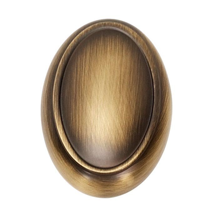 Alno Hardware Solid Brass 1 1/2" Oval Knob in Antique English Matte