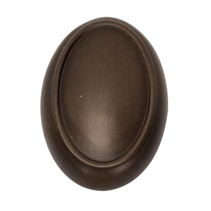 Alno Hardware Solid Brass 1 1/2" Oval Knob in Chocolate Bronze