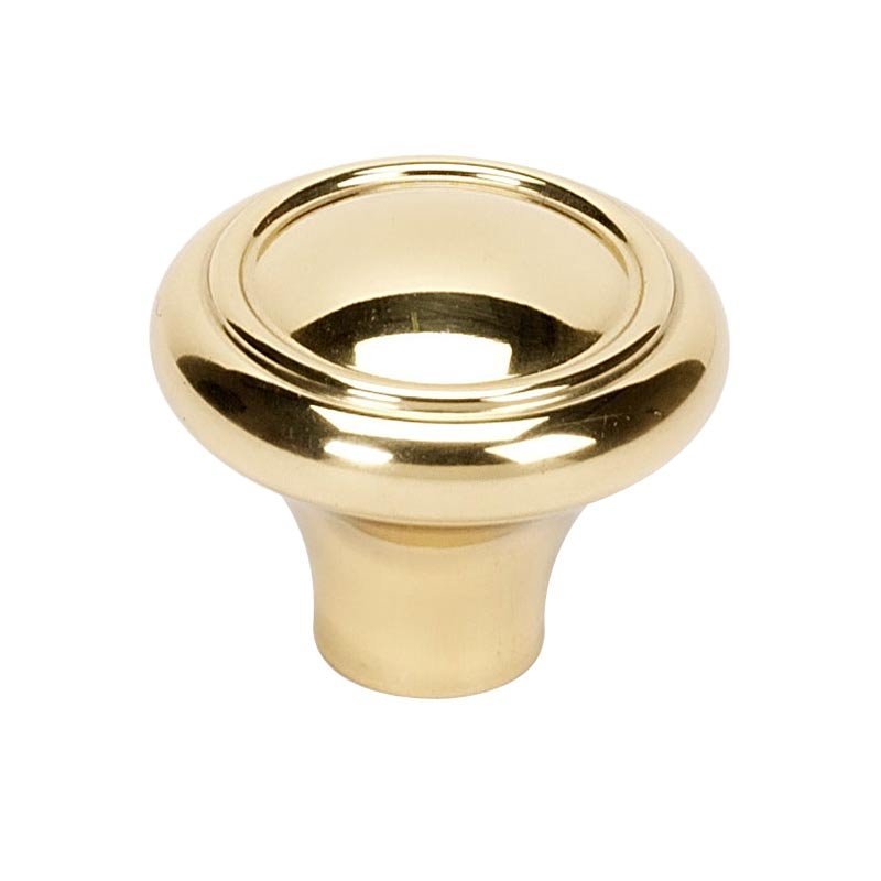 Alno Hardware Solid Brass 1 1/4" Knob in Polished Brass