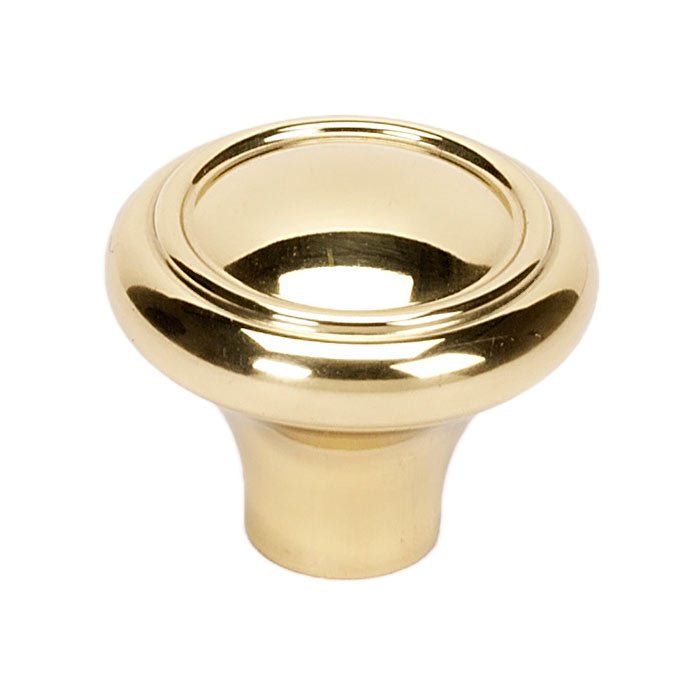 Alno Hardware Solid Brass 1 1/4" Knob in Unlacquered Brass