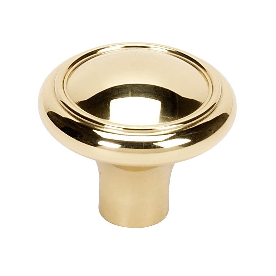 Alno Hardware Solid Brass 1 1/2" Knob in Polished Brass