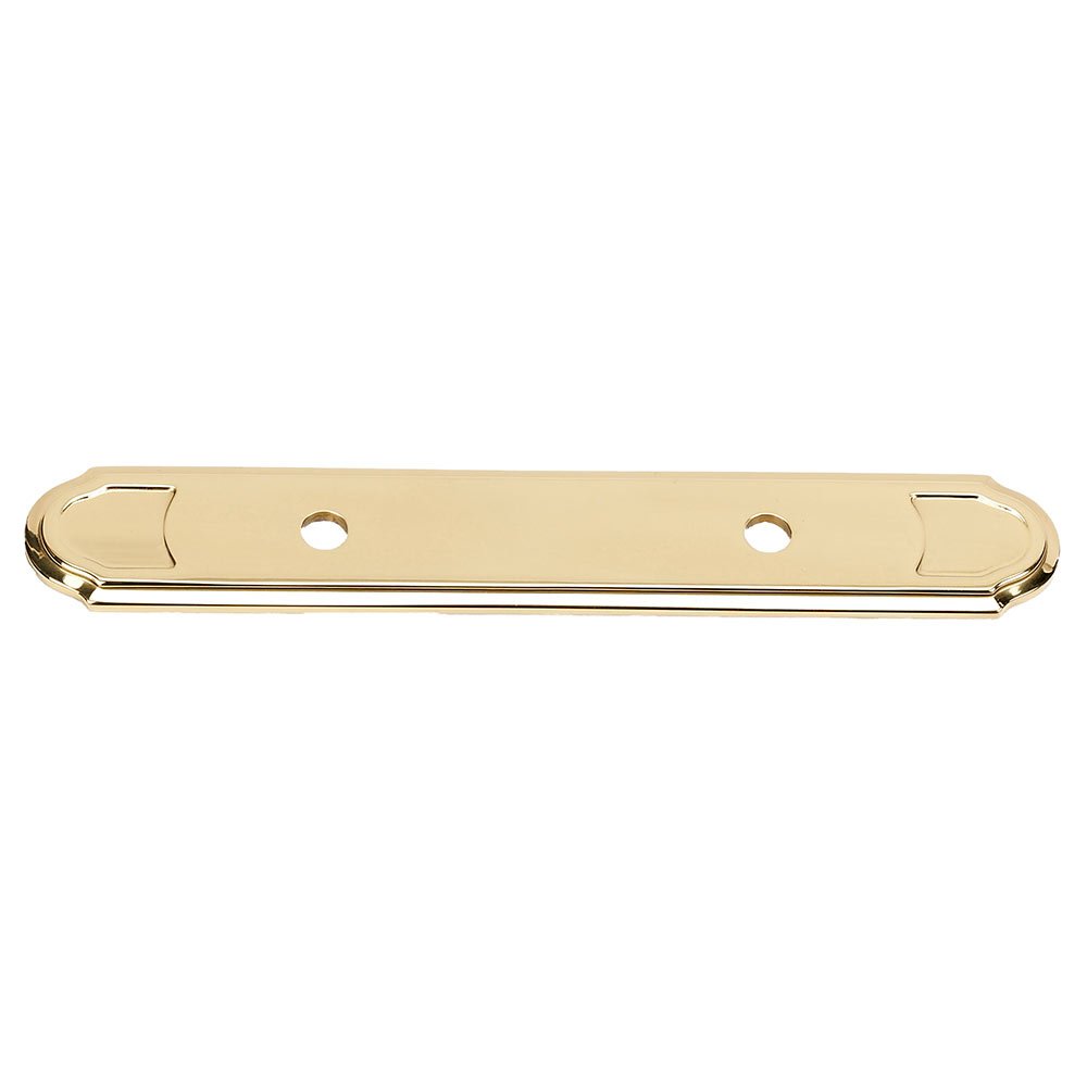 Alno Hardware Solid Brass 3 1/2" Centers Backplate for A1567-35 in Unlacquered Brass