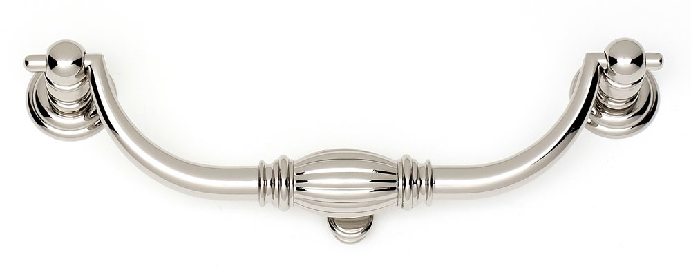 Alno Hardware Solid Brass 6" Centers Bail Pull in Polished Nickel