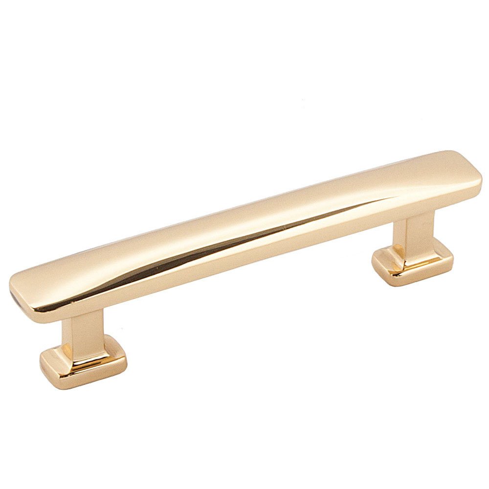 Alno Hardware 3 1/2" Centers Pull in Unlacquered Brass