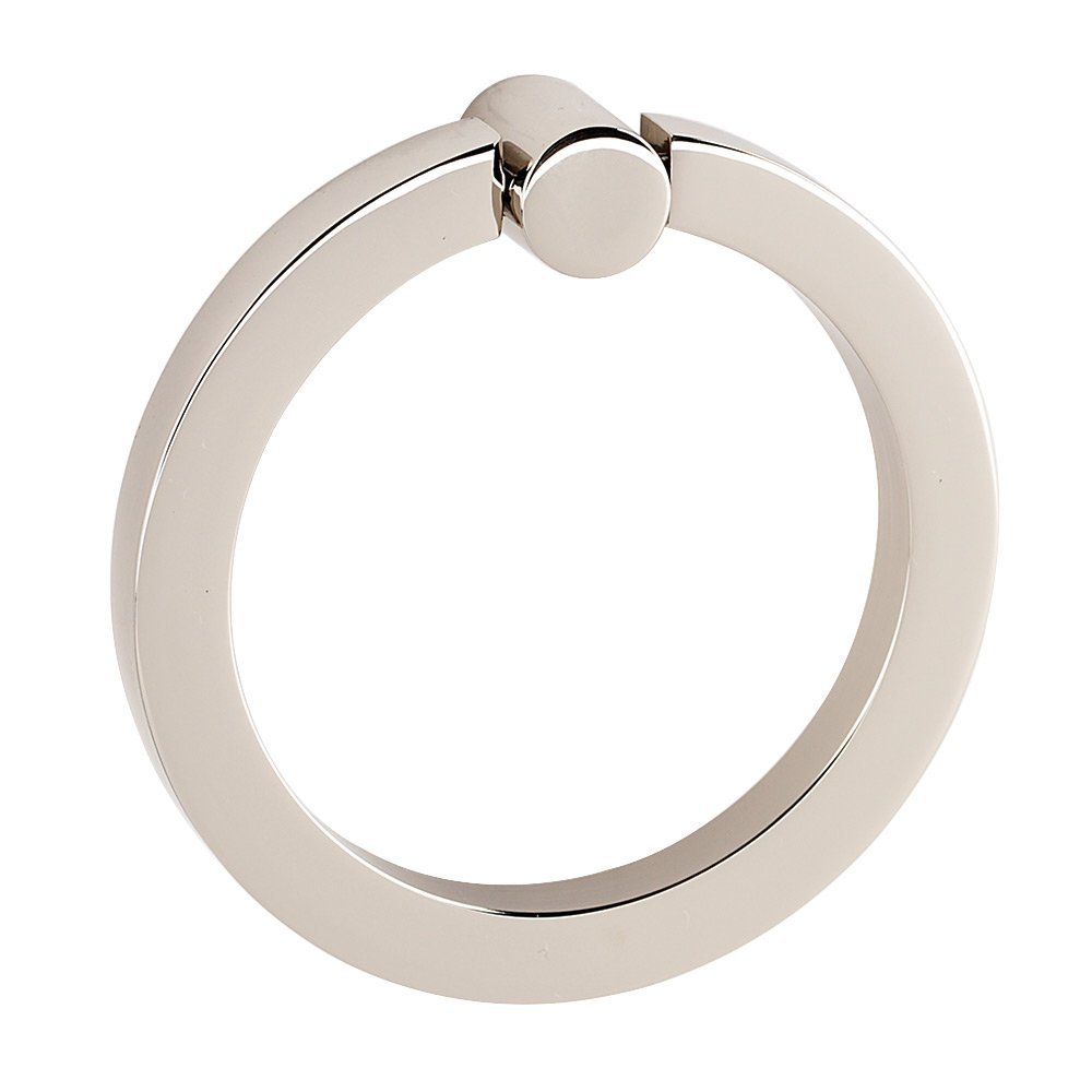 Alno Hardware 3 1/2" Round Ring with Large Round Mount in Polished Nickel