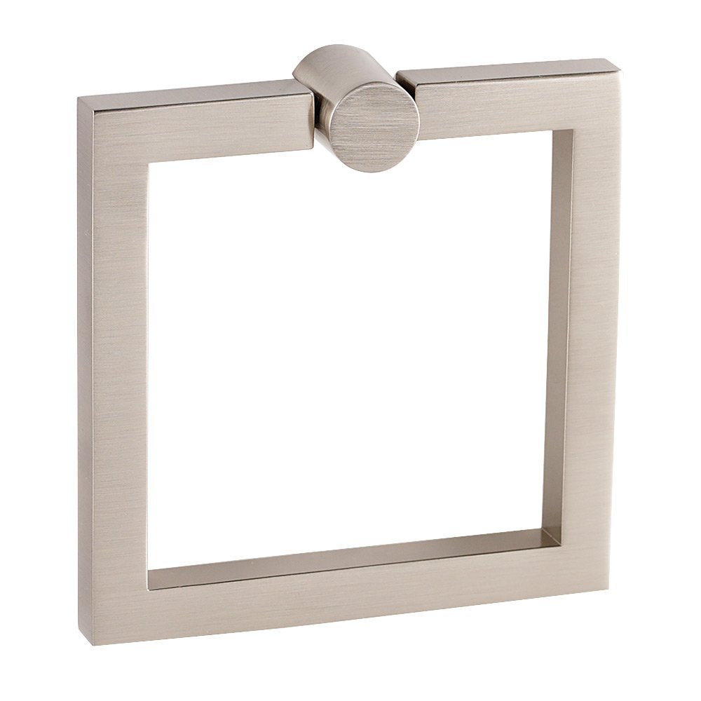 Alno Hardware 3 1/2" Square Ring with Large Round Mount in Satin Nickel