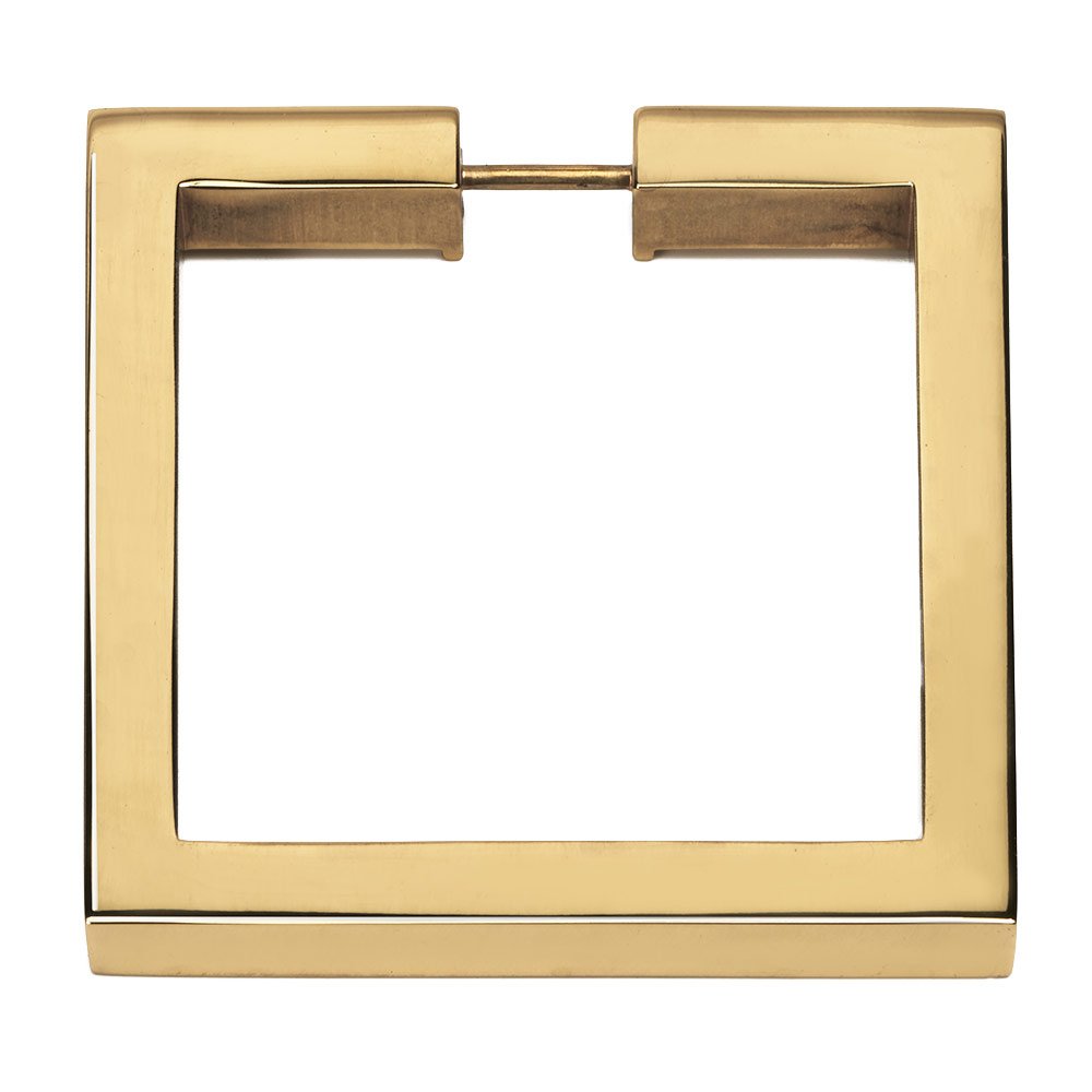 Alno Hardware 3 1/2" Square Ring in Polished Brass