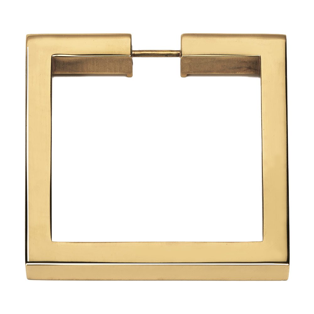 Alno Hardware 3 1/2" Square Ring in Unlacquered Brass